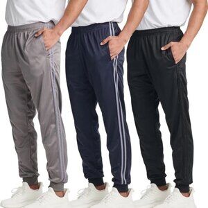 Real Essential 3 Pack Mens Tricot Active Athlete Casual Joggers 5X Big & Tall